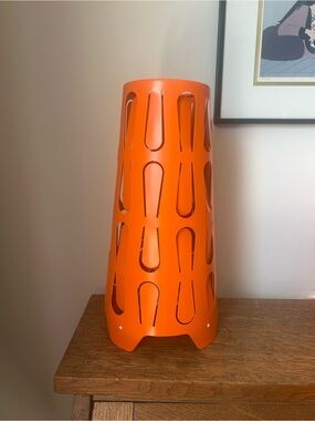 1990s Ikea KAJUTA Orange Metal Table Desk Lamp